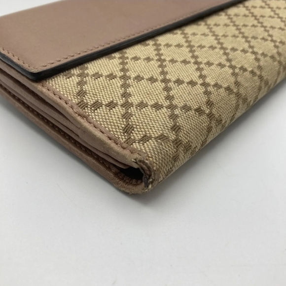 🔹️ GUCCI 🔹️ long leather wallet purse Italy Brown Canvas heart ✨️🤎 - Picture 2 of 13